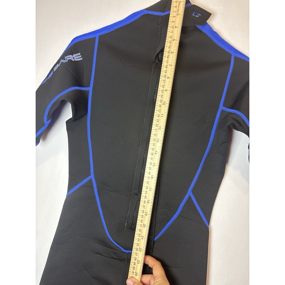 Bare 2mm Sport Shorty Wetsuit Men's LJ Black Blue Back Zip Neoprene - Picture 13 of 16